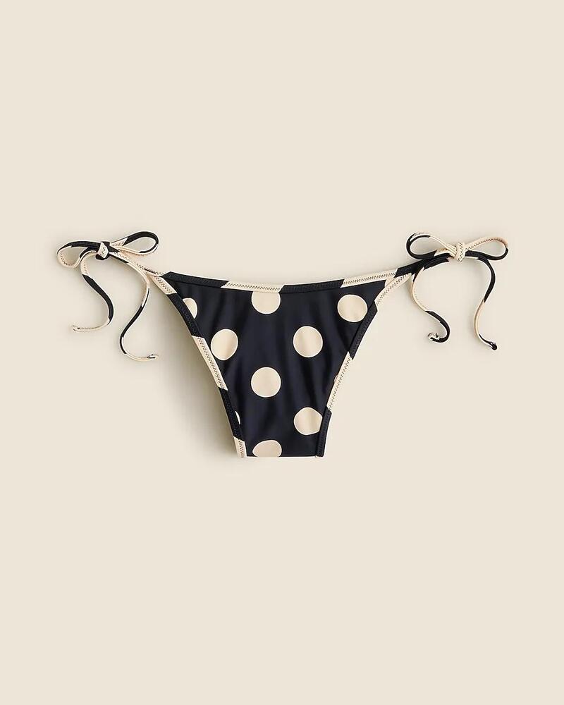 J.Crew String side tie cheeky bikini bottom in reversibl